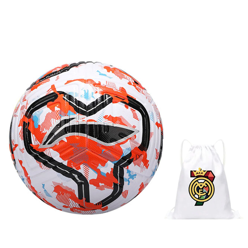 

LINING Размер 5 футбольный мяч TPU бесшовный термосклеивание Unisex белый оранжевый синий