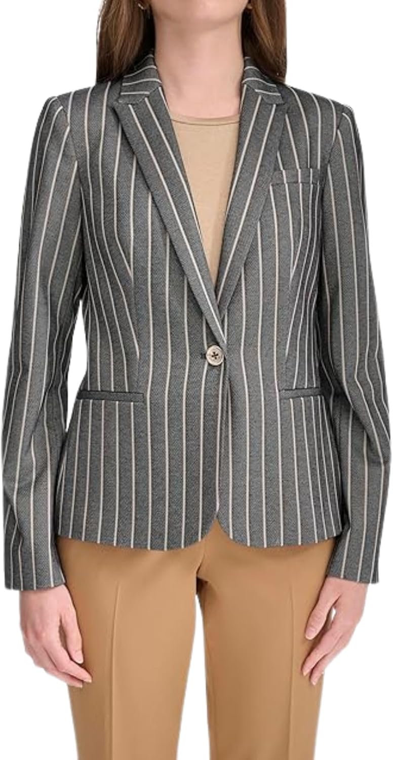 

Женский блейзер Tommy Hilfiger - деловой пиджак с выгодным кроем и застежкой на одну пуговицу, Black Multi