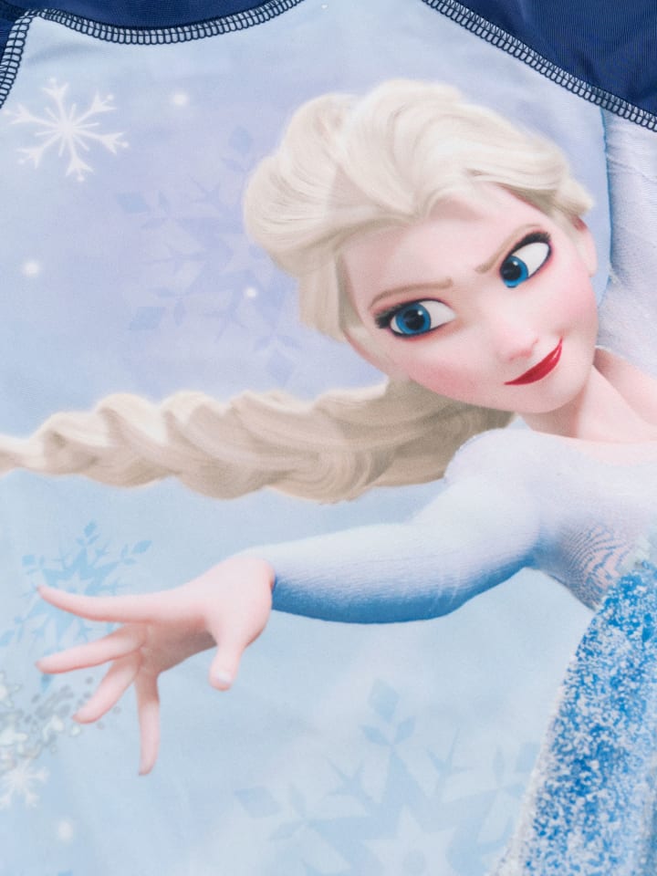 Футболка для плавания Frozen, защита от ультрафиолета 30, длинный рукав, синяя Disney Frozen — фото 3