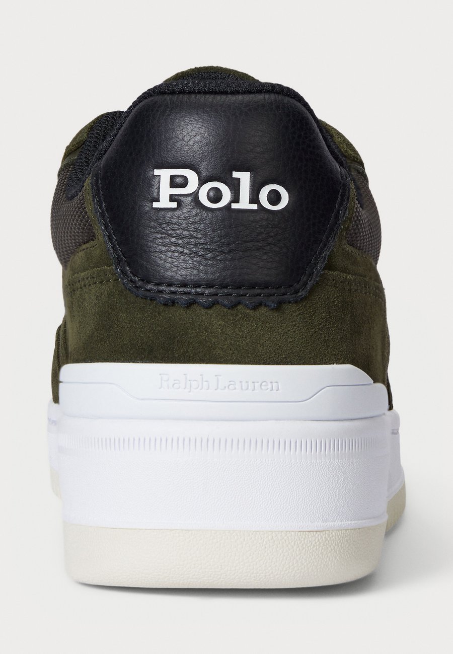 Кроссовки Polo Ralph Lauren OPEN MASTERS SUEDE-PANELED SNEAKER, Estate Olive/Olive — фото 3