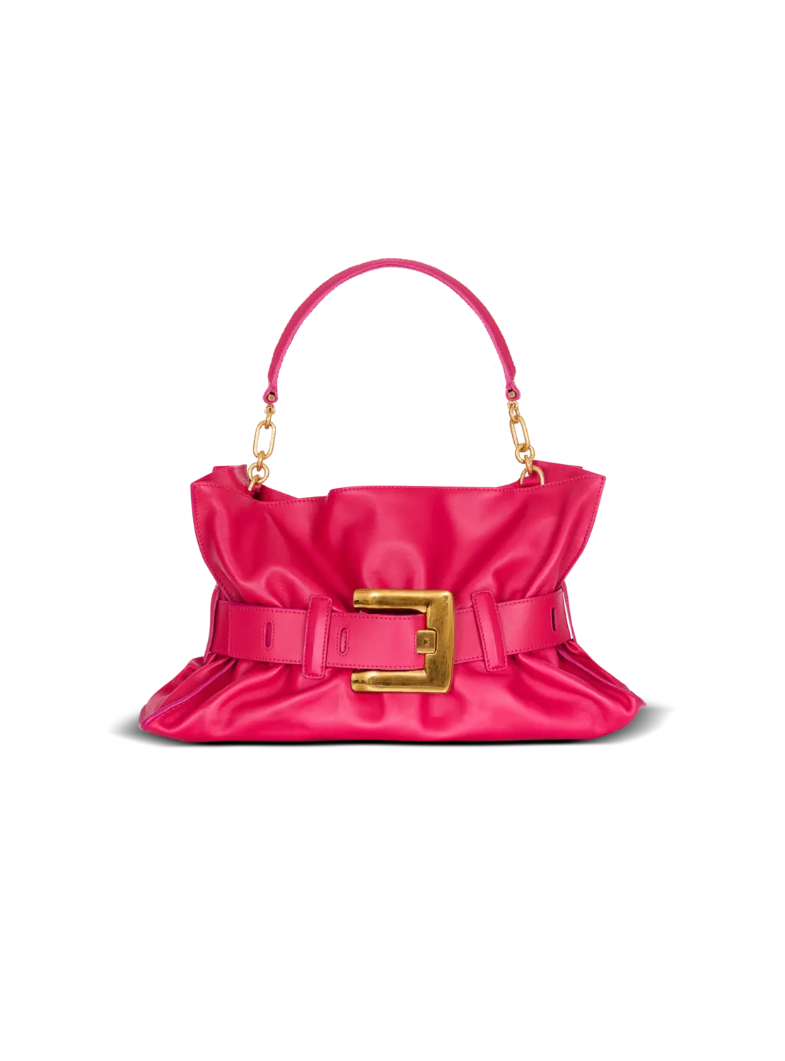 

Сумка Medium Anthem из телячьей кожи Balmain, желтый/хаки/розовый