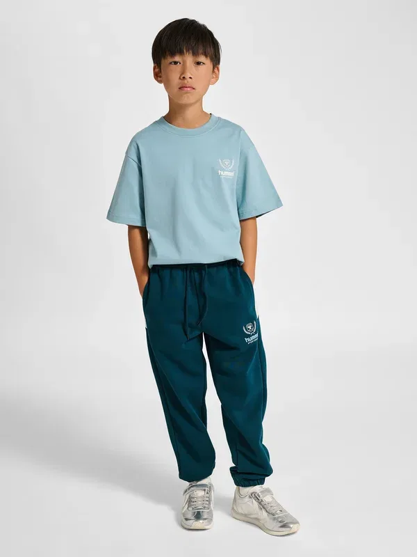 Спортивные штаны Hummel Hmljr loose blocked tracksuit bottoms, цвет отражающий пруд