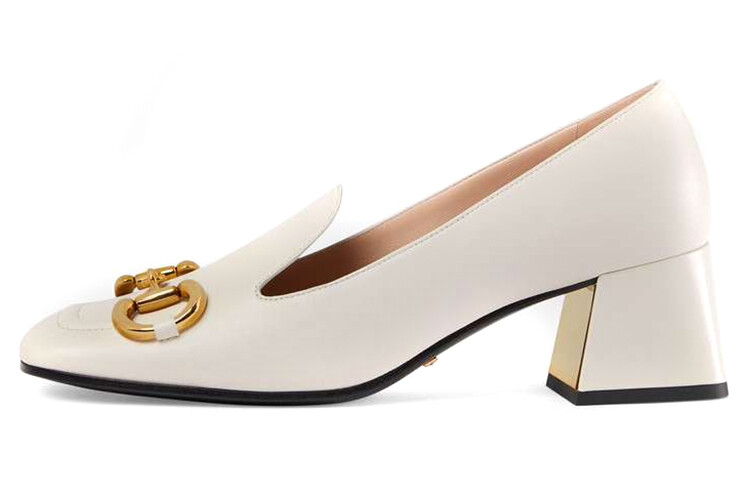 Высокие каблуки женские белые Gucci