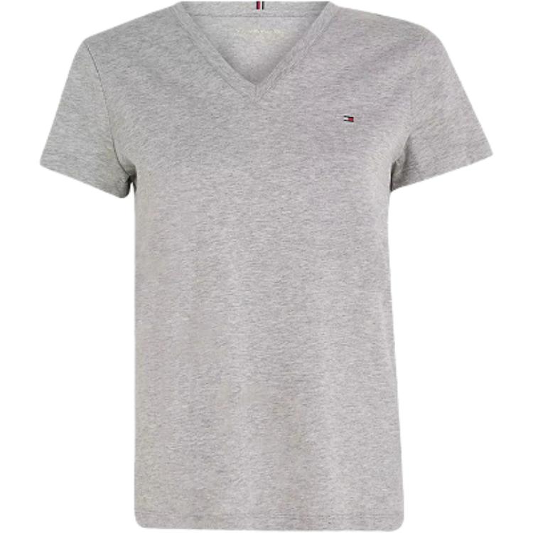 

Футболка женская светло-серая Tommy Hilfiger, светло-серый