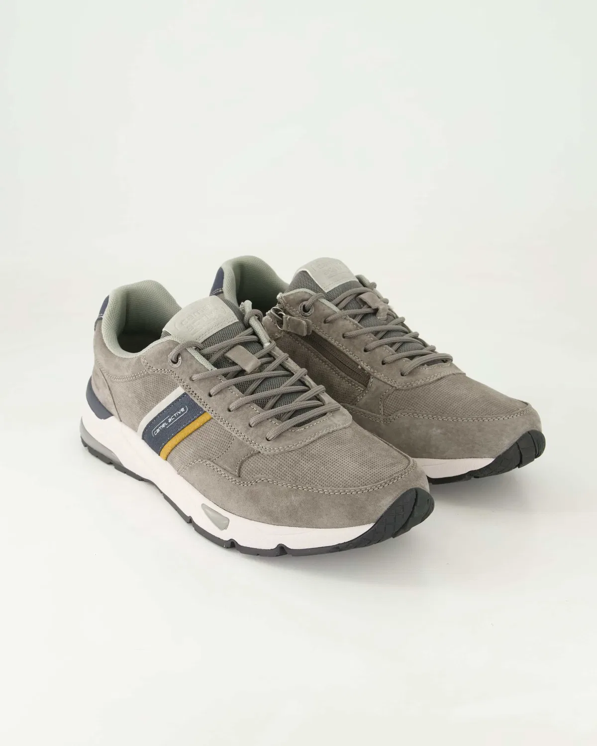 Шнурованные туфли из велюра, Camel Active, серый