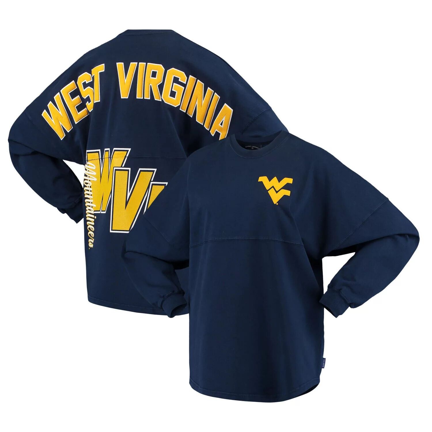 

Женская футболка из джерси West Virginia Mountaineers Loud n Proud Spirit темно-синего цвета, Синий, Женская футболка из джерси West Virginia Mountaineers Loud n Proud Spirit темно-синего цвета