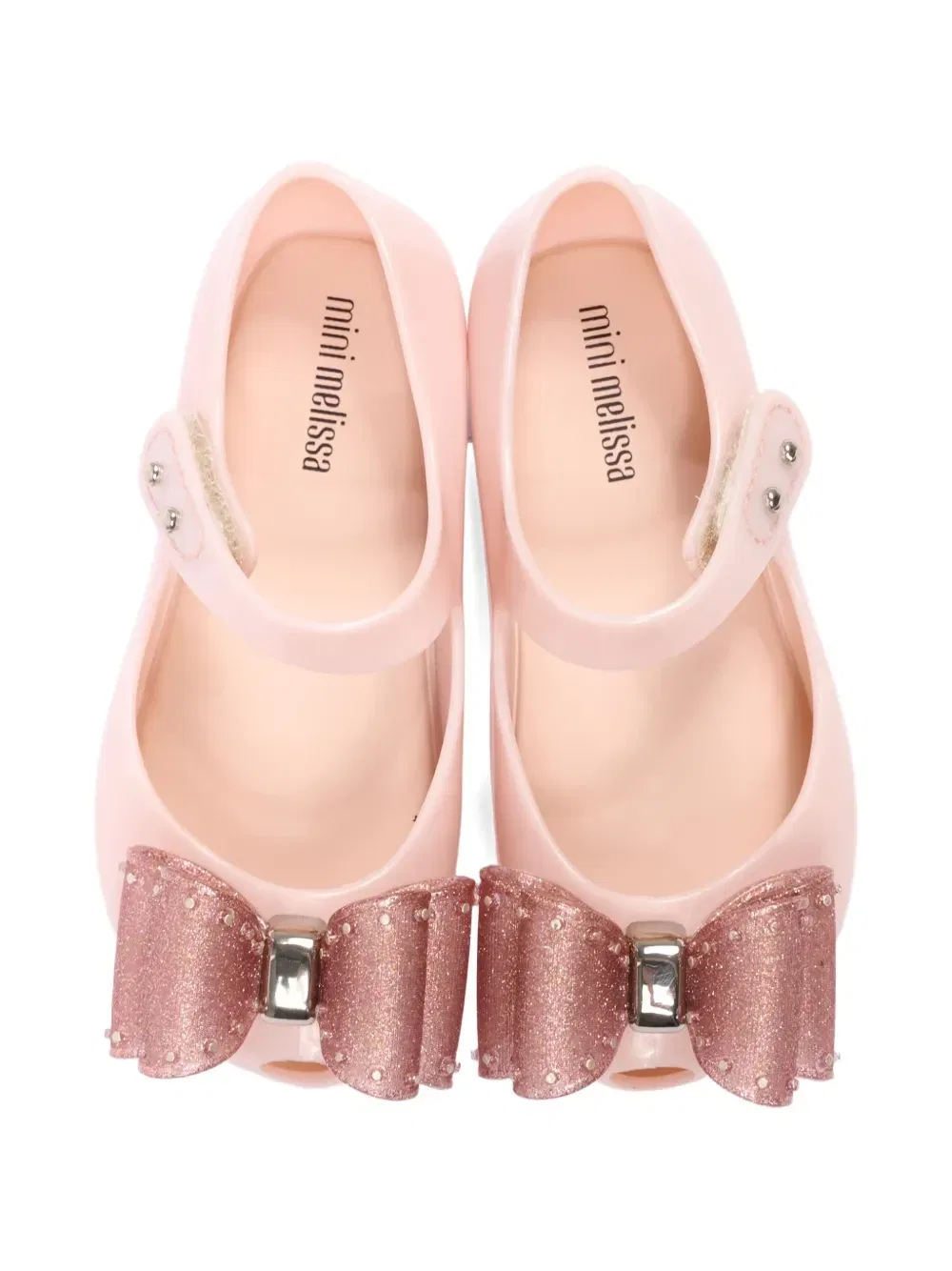 Балетки Ultragirl Classic с бантом и блестящим бантом Mini Melissa, розовый — фото 3