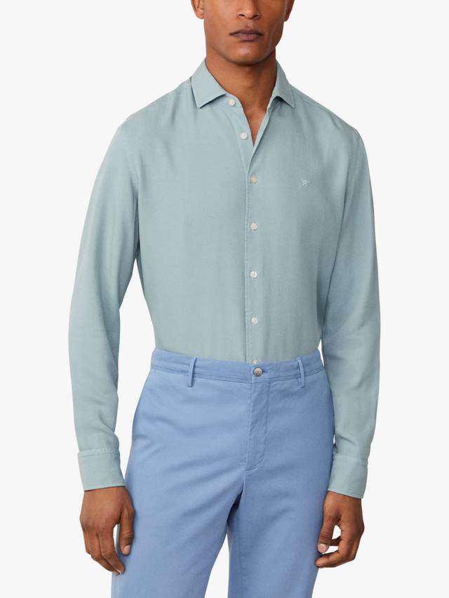 

Рубашка приталенного кроя Hackett London, Lagoon Blue
