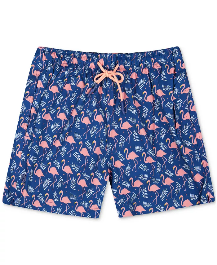 

Мужские плавки с плетеным узором фламинго Sunset X Vine, синий