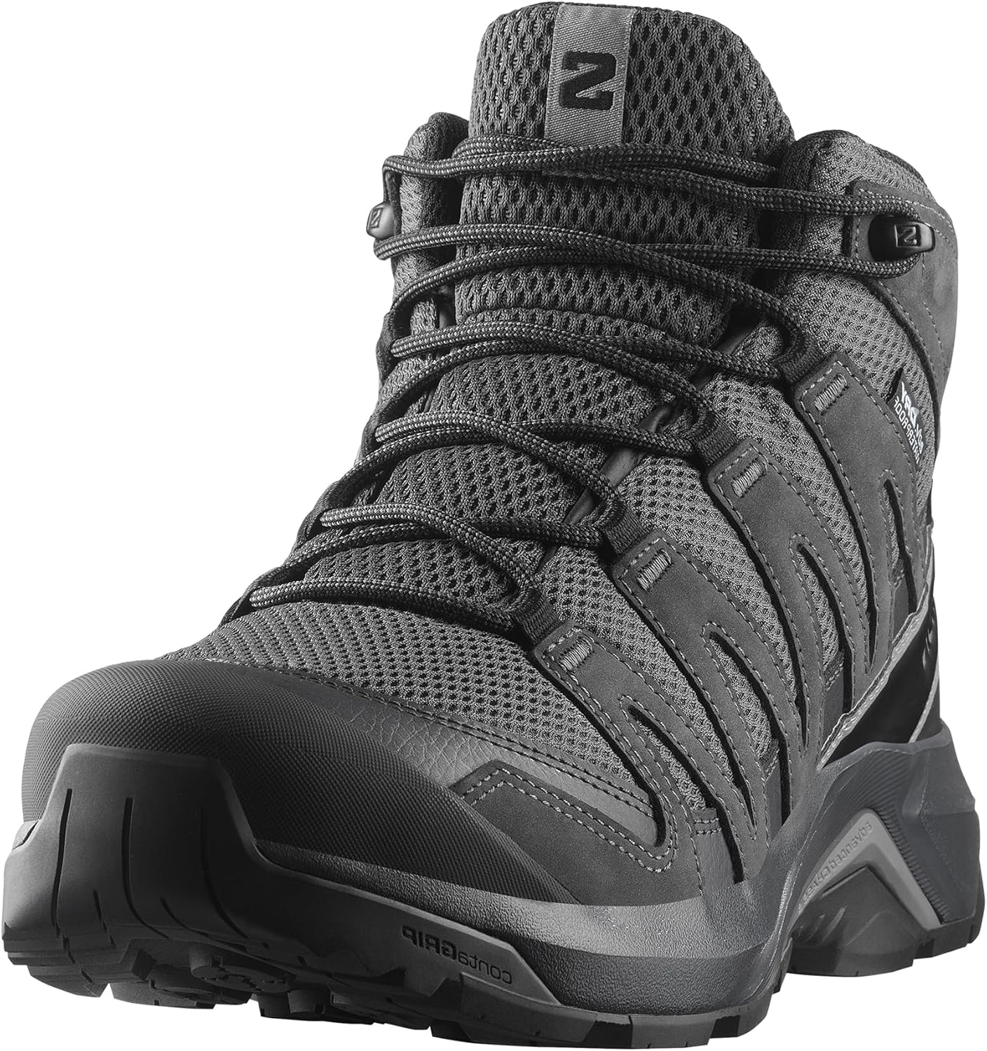 Мужские треккинговые ботинки Salomon X-Adventure Recon Mid Gore-Tex, водонепроницаемые, для стабильности на сложных маршрутах и походов в любую погоду, Asphalt/Phantom/Castlerock — фото 4