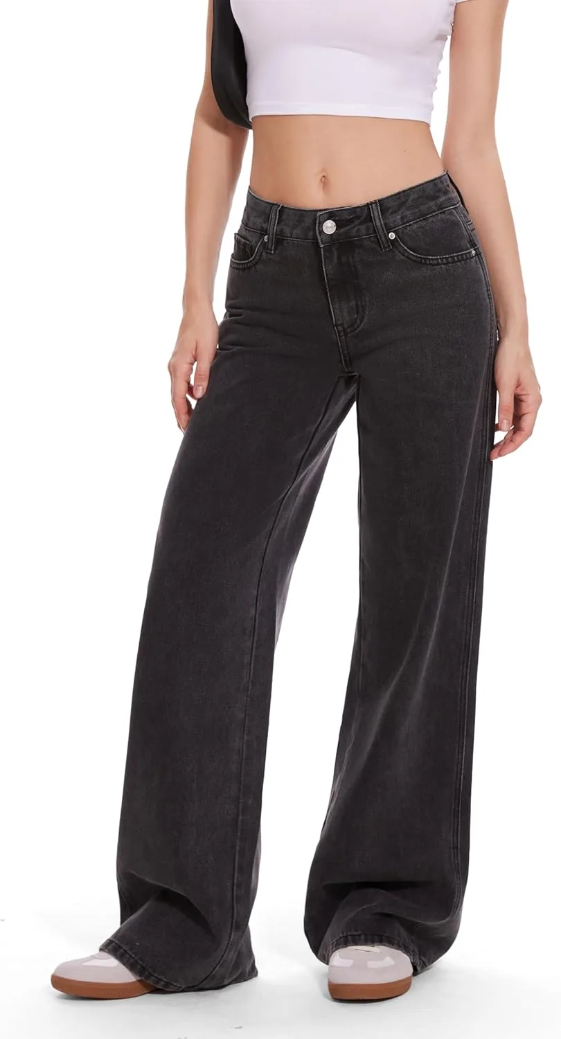 

FLYING BANANA женские джинсы Junior Low Rise Wide Leg без растяжки