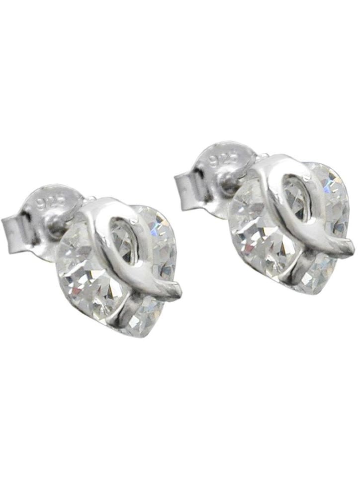 

Gallay Серьги-гвоздики, 7,5x7 мм, сердечко из кубического циркония, серебро 925 пробы