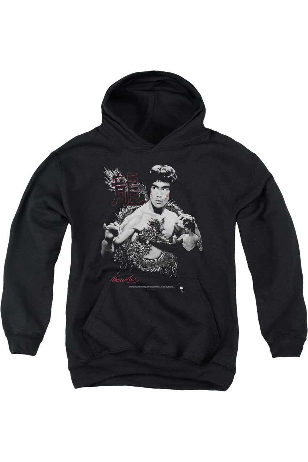 

Брюс Ли Дракон Молодежная Толстовка с Капюшоном Gildan, черный