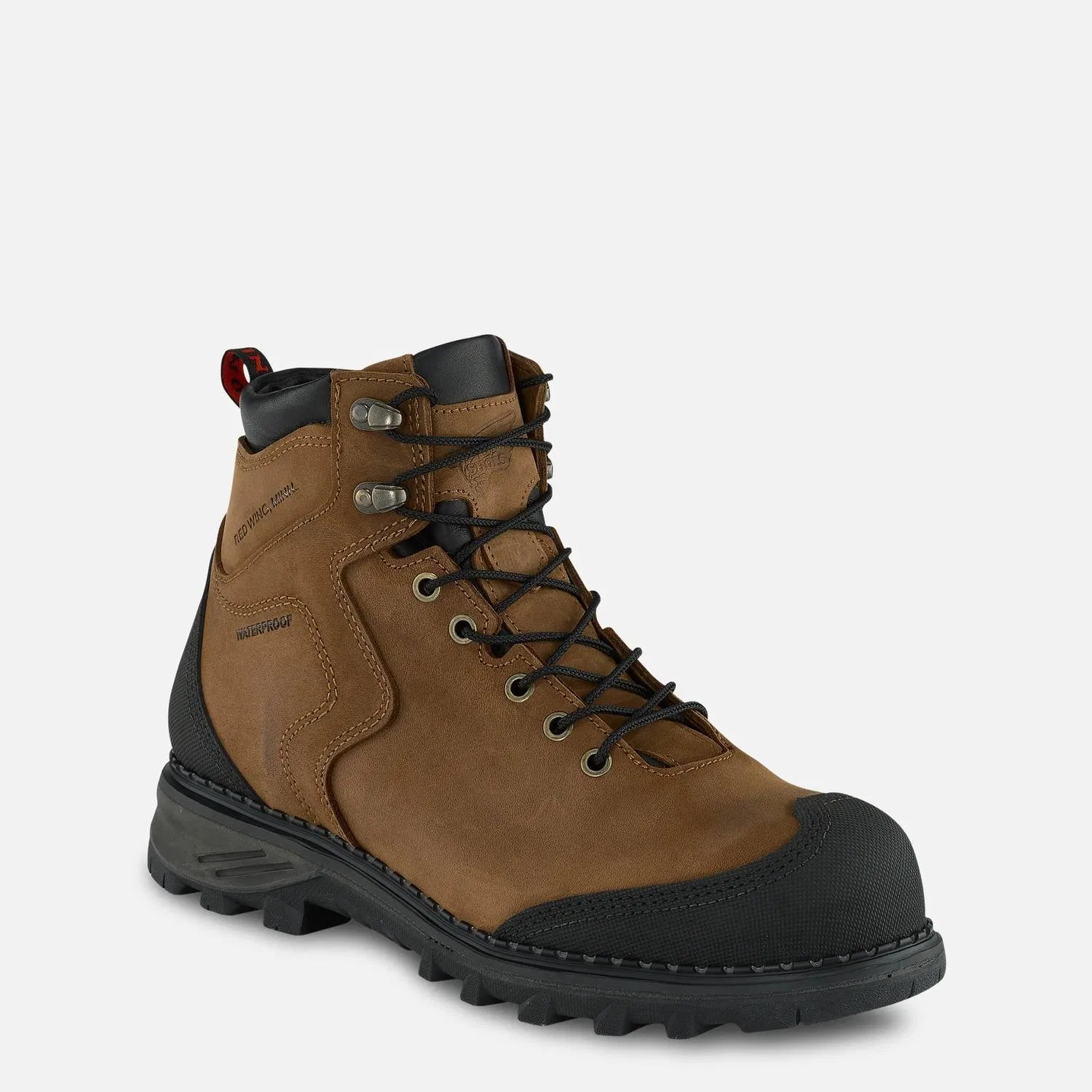 Red Wing Shoes Мужские водонепроницаемые защитные ботинки Burnside высотой 6 дюймов, бежевого цвета