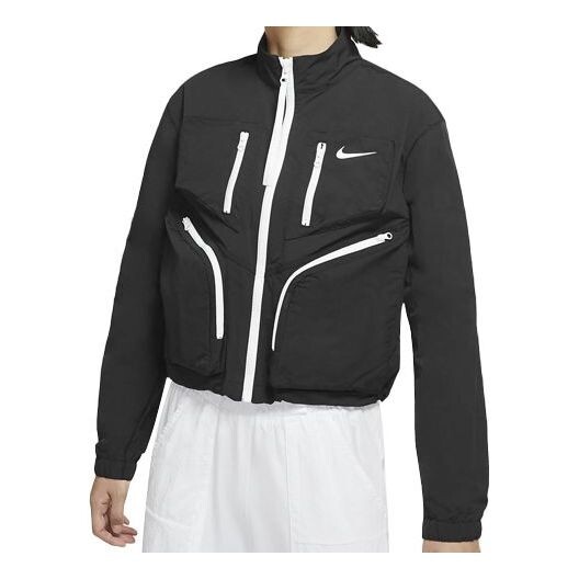 

Куртка спортивная техническая упаковка тканая куртка Nike, черный