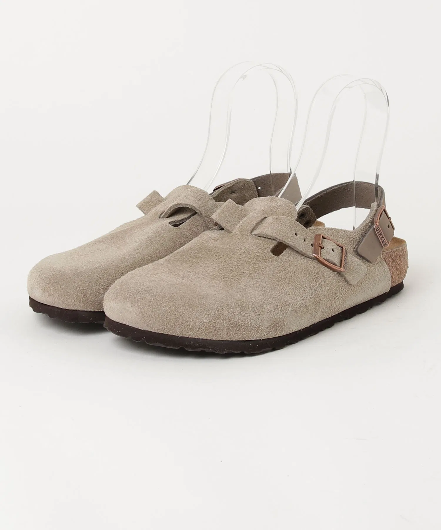 Мужские замшевые сандалии Birkenstock Tokio с ремешком бежевые