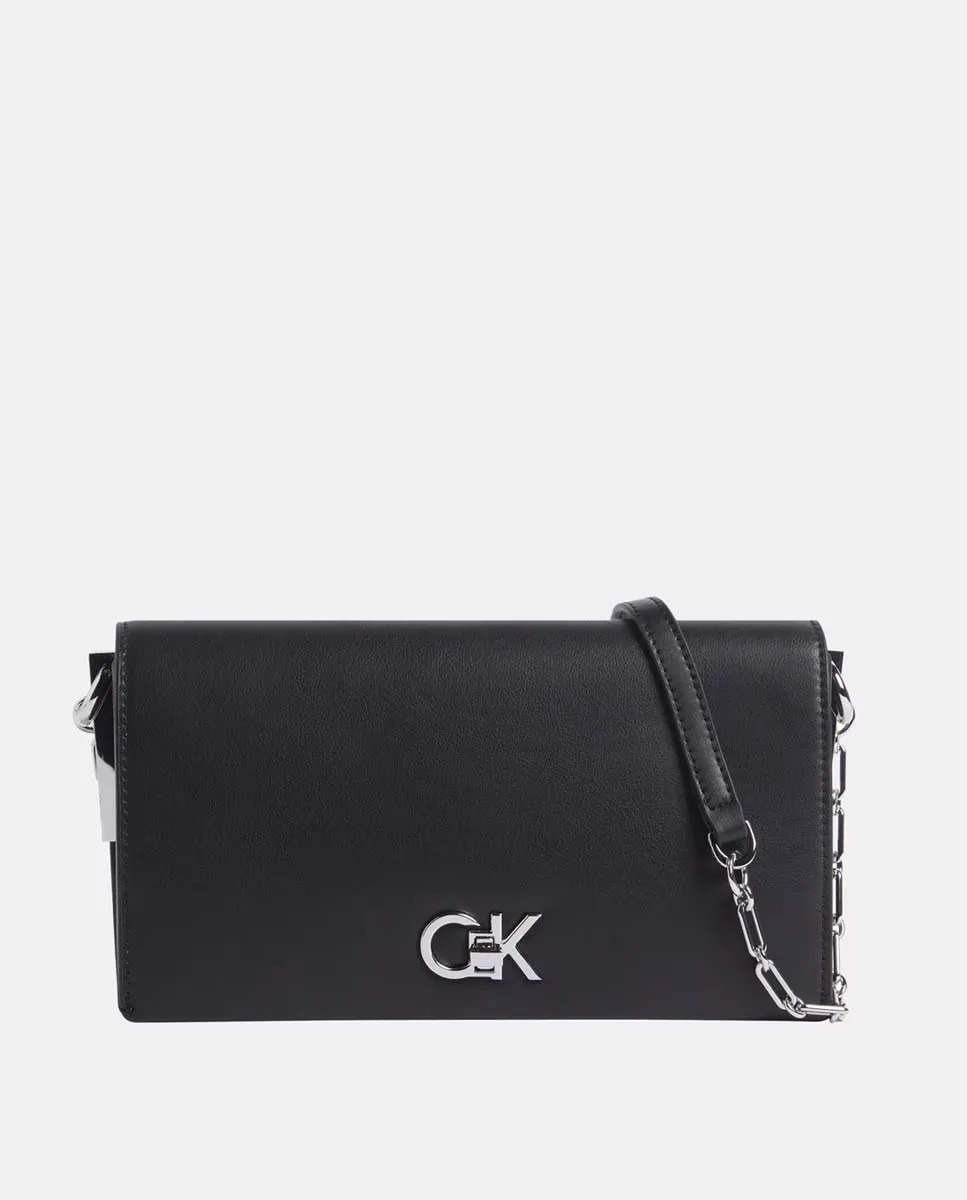 

Женская сумка на плечо с ручкой-цепочкой Calvin Klein, чёрный, Черный, Женская сумка на плечо с ручкой-цепочкой Calvin Klein, чёрный