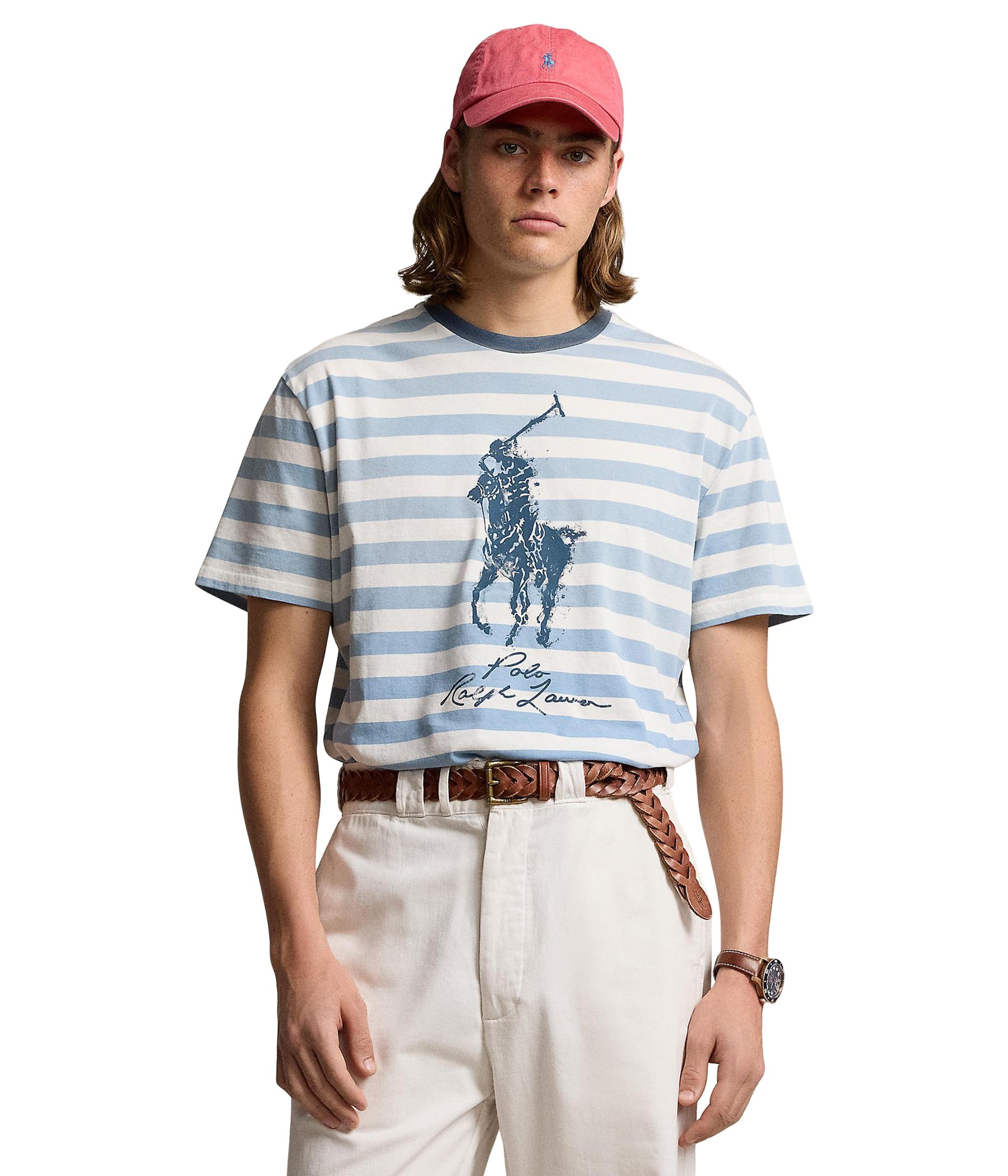 

Футболка Polo Ralph Lauren Classic Fit Big Pony Jersey T-Shirt, цвет Vessel Blue/Nevis