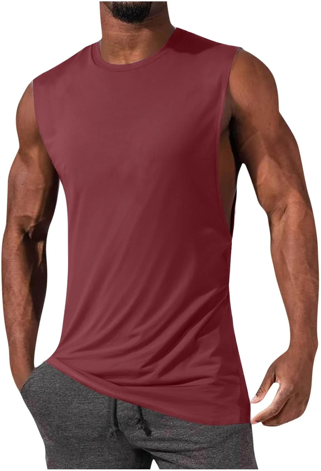 

Мужской хлопковый спортивный майка летняя безрукавка TXGMNA