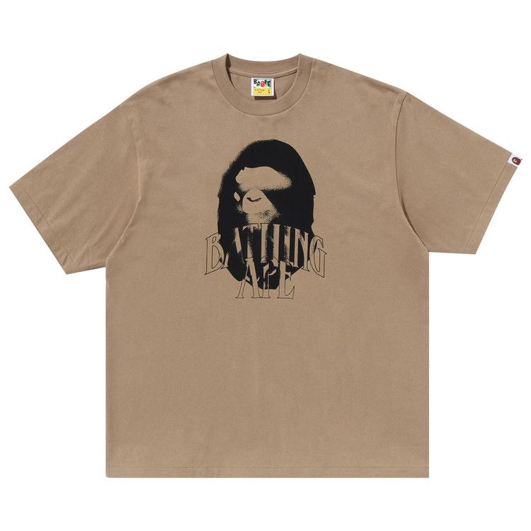 

Футболка BAPE Spray Print Logo Relaxed Fit Tee, Beige