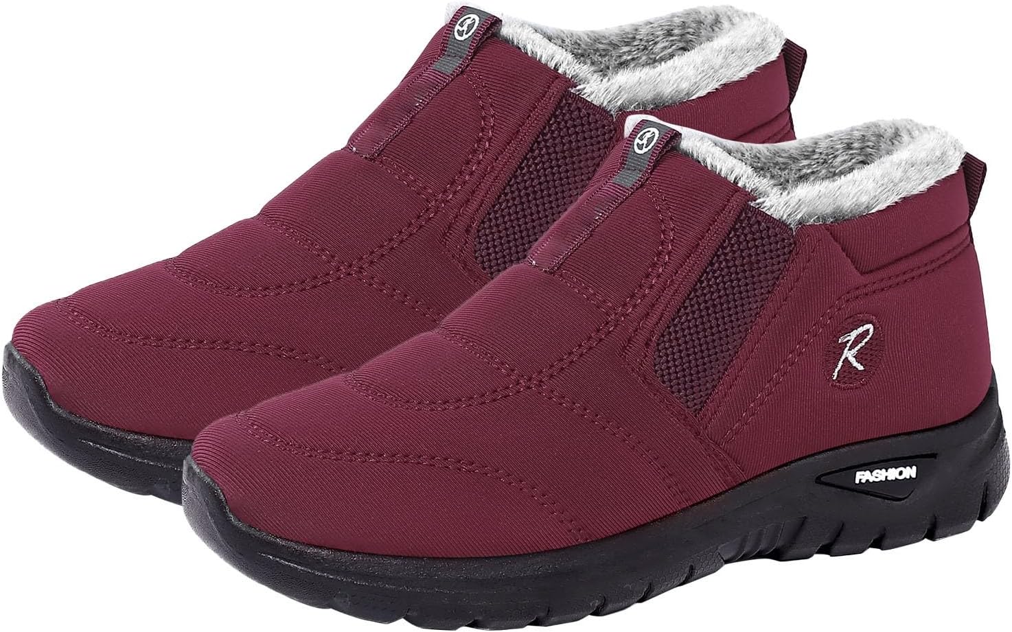 

Зимние детские ботинки с утеплителем из флиса, водонепроницаемые, на щиколотку, с противоскользящей подошвой, легкие, для прогулок и походов на открытом воздухе Generic, Wine