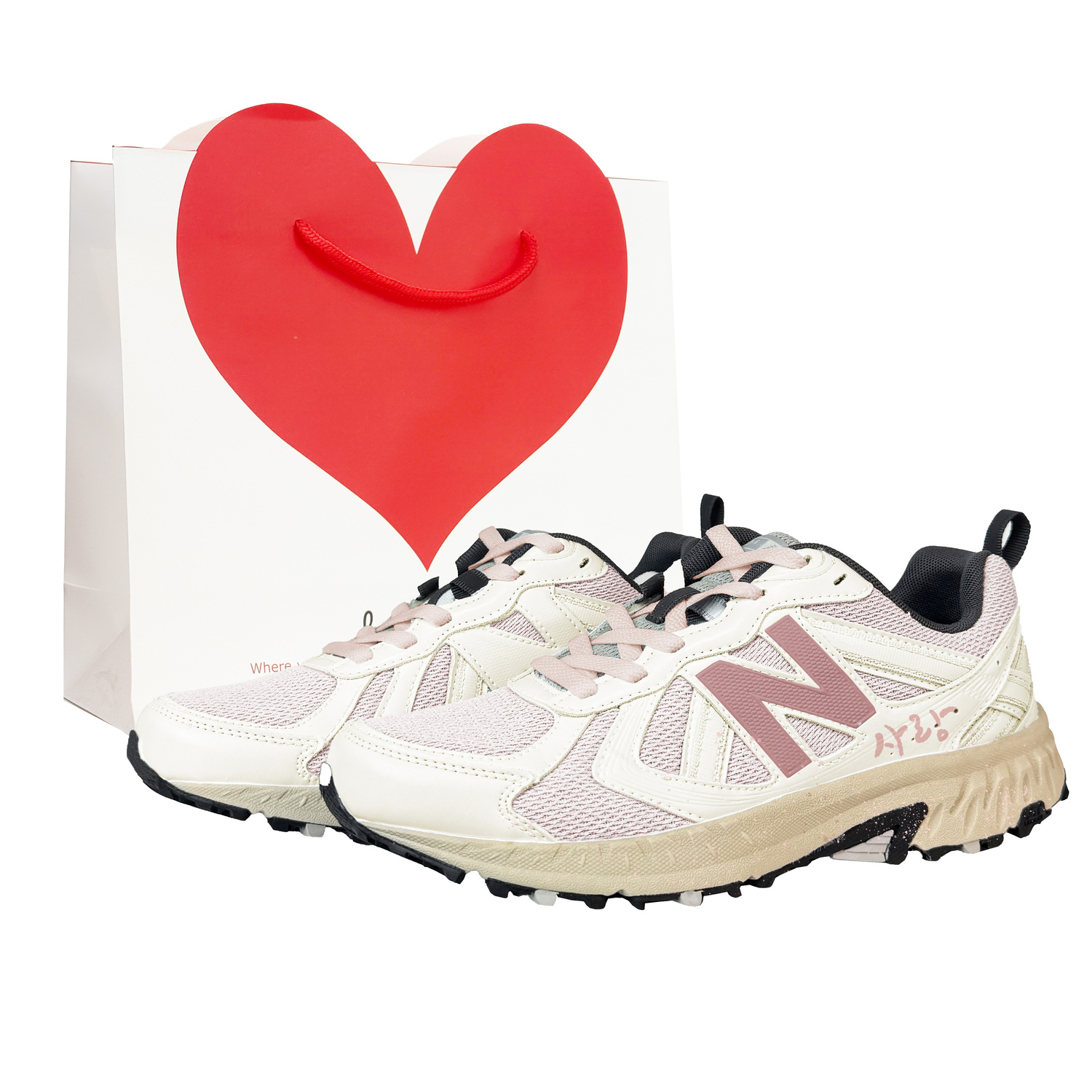

New Balance Кроссовки для бега NB 410 V5 Abrasion Resistant Low top Unisex бежево-розовые