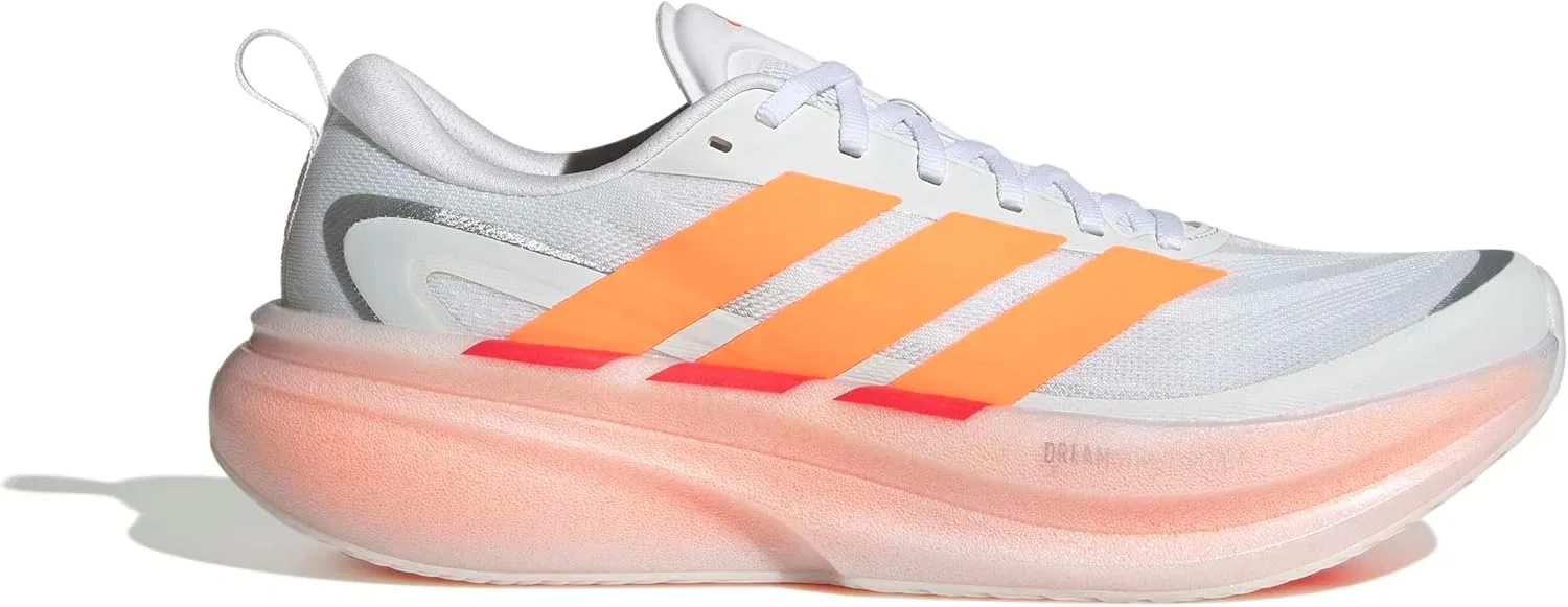 Мужские беговые кроссовки Adidas Supernova Glide, Ftwr White Lucid Orange Lucid Red — фото 2