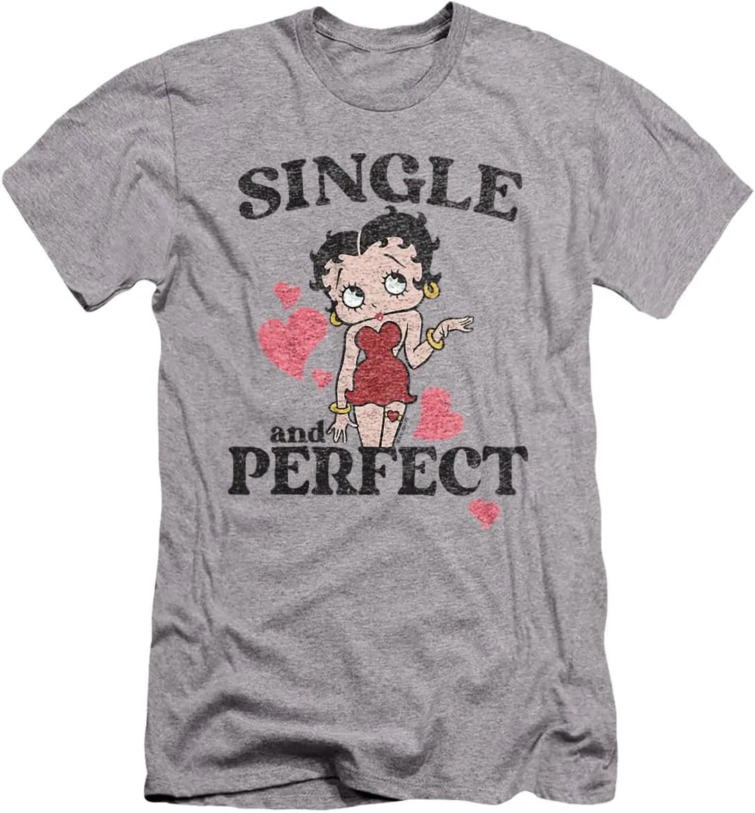 

Футболка Unisex Adult Betty Boop Single and Perfect Valentine Popfunk