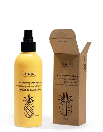 Сыворотка Ziaja — Pineapple Shot с кофеином, заряжающая энергией и увлажняющая Pineapple Training, 50 мл — фото 2