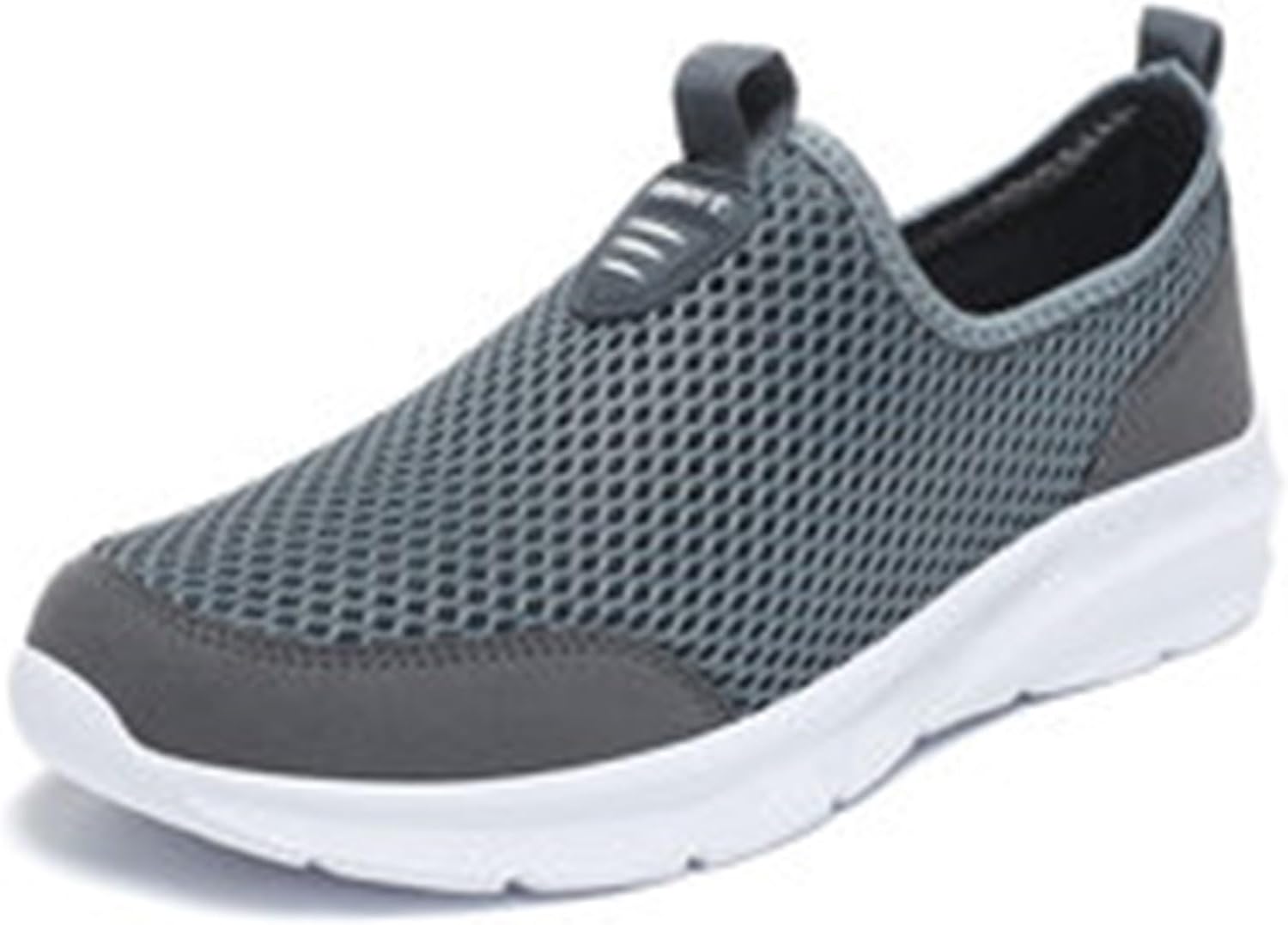 

Мужские слипоны IWIHMIV, повседневные спортивные кроссовки для мужчин, для ходьбы, дышащие, с сеткой, легкие, с мягкой подошвой, серый