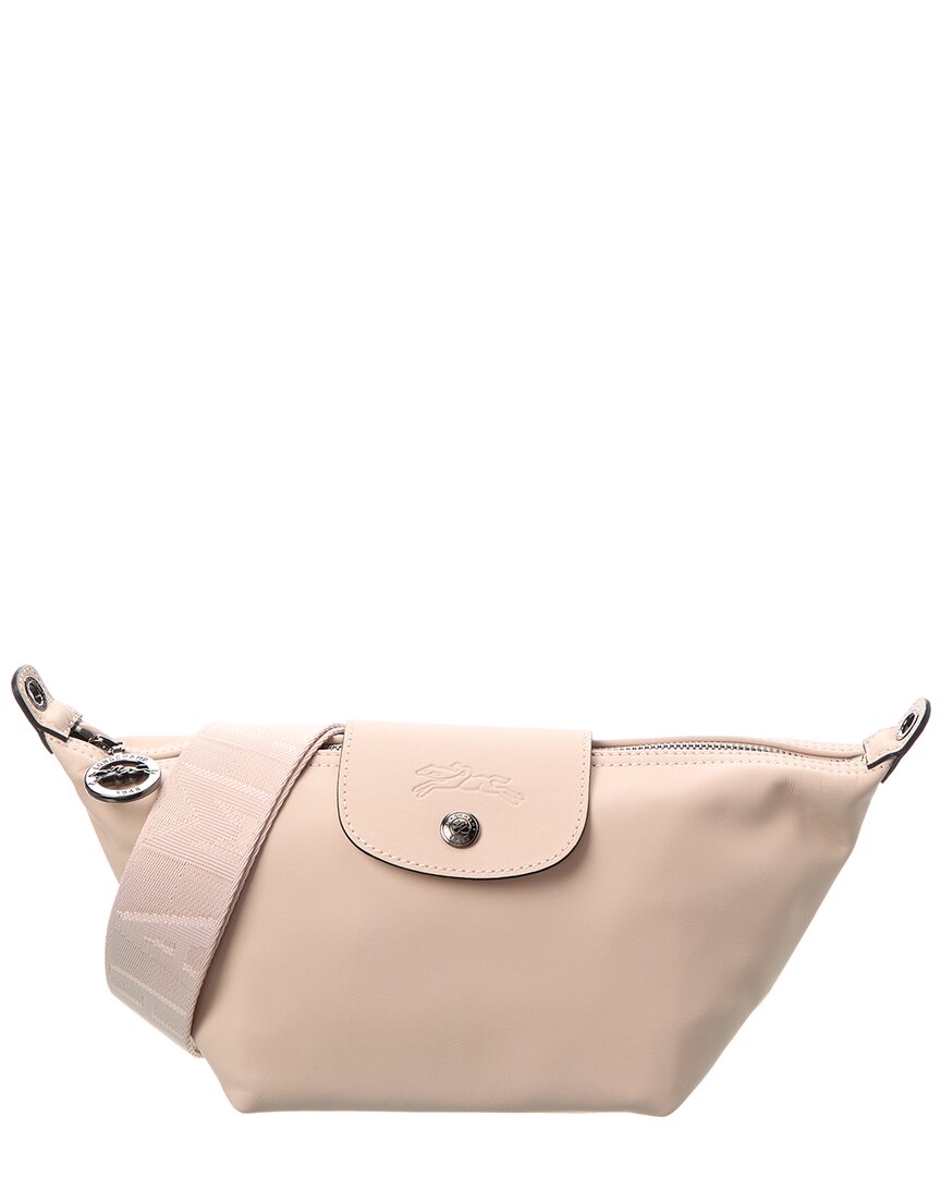 

Кожаная сумка через плечо Longchamp Le Pliage Xtra XS, бежевый