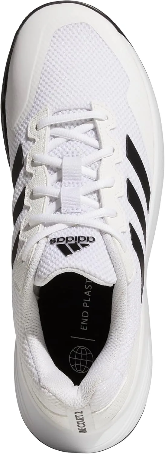 Мужские теннисные кроссовки Adidas Gamecourt, белый/черный — фото 4