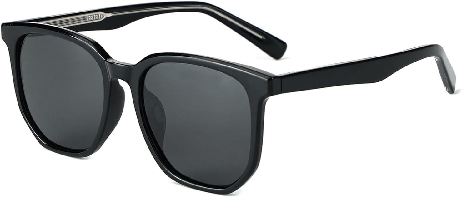 

Солнцезащитные очки J&L Glasses поляризованные квадратной формы для женщин и мужчин, винтажные классические квадратные солнцезащитные очки, модный дизайнерский стиль J&L Glasses, A1 Black/Gray