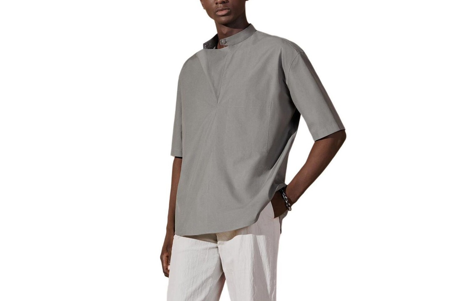 

Рубашка мужская серая Hermes, серый