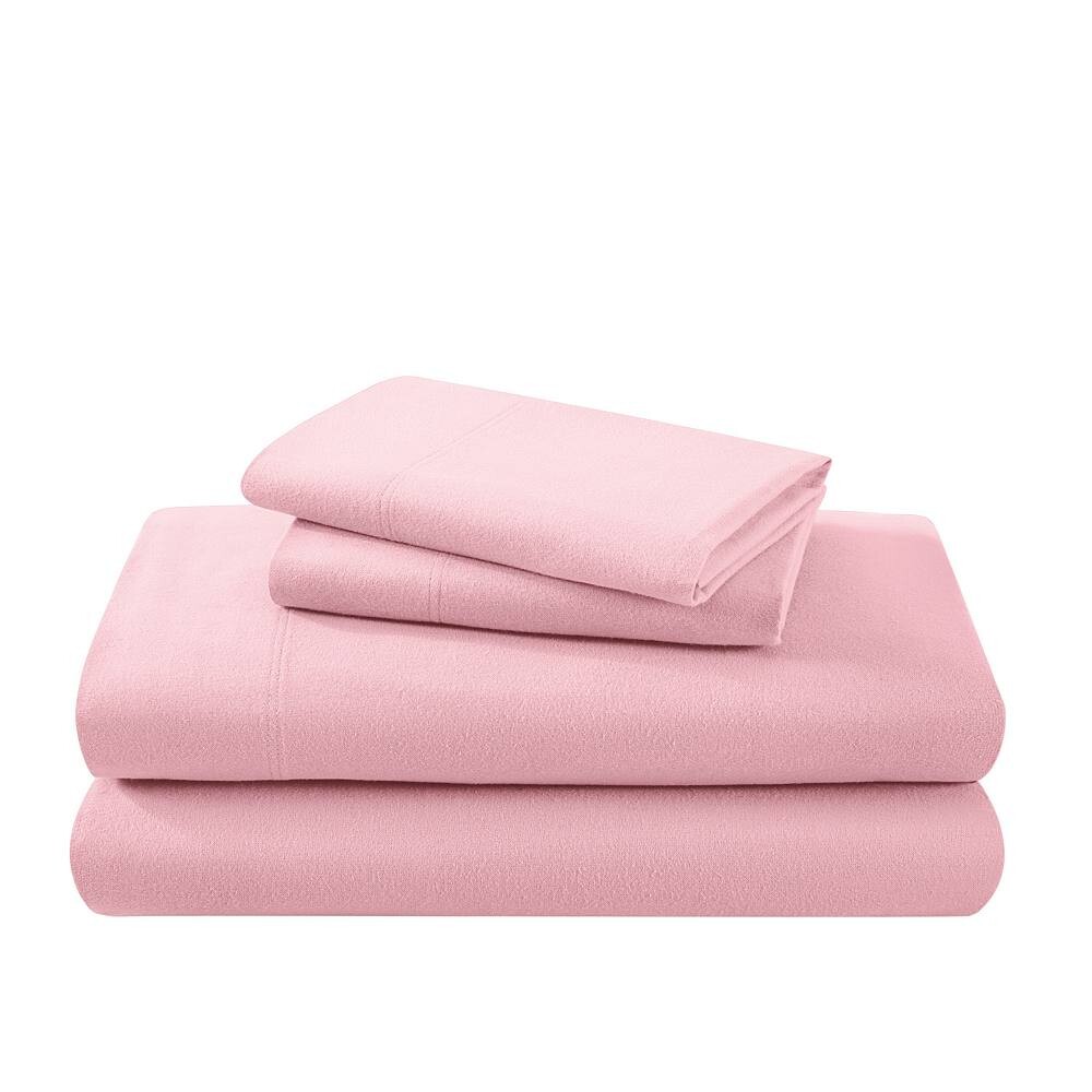 

Комплект простыней из хлопковой фланели Bare Home, цвет Light Pink