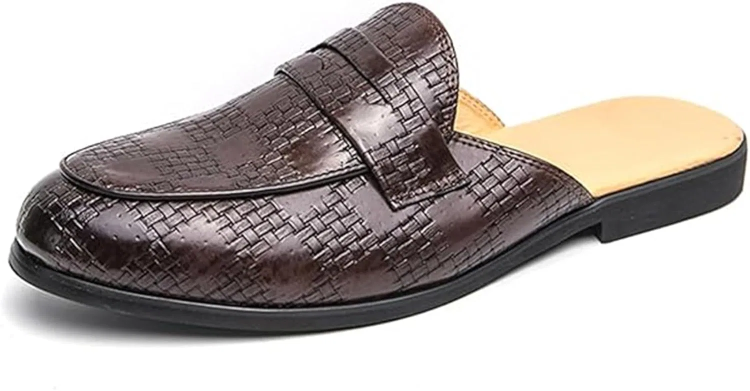 Мужские мюли из кожи, повседневные, Loafers & Slip-Ons, коричневый Xinduoyu