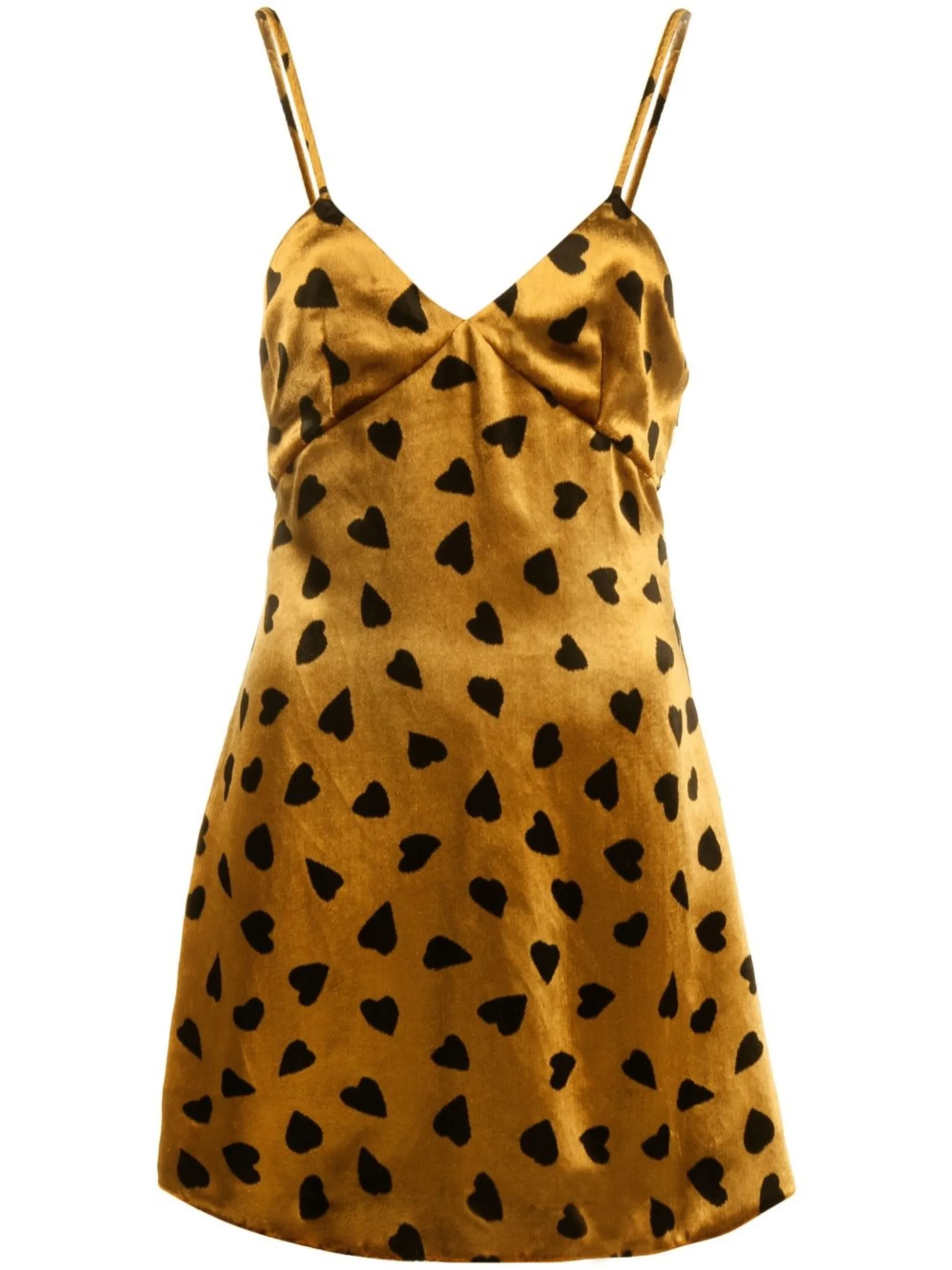 

Платье с принтом Saint Laurent, желтый