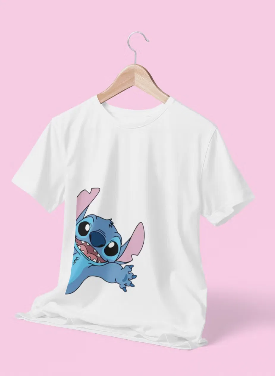 Футболка с принтом Lilo & Stitch для малышей и детей Zoom, белый