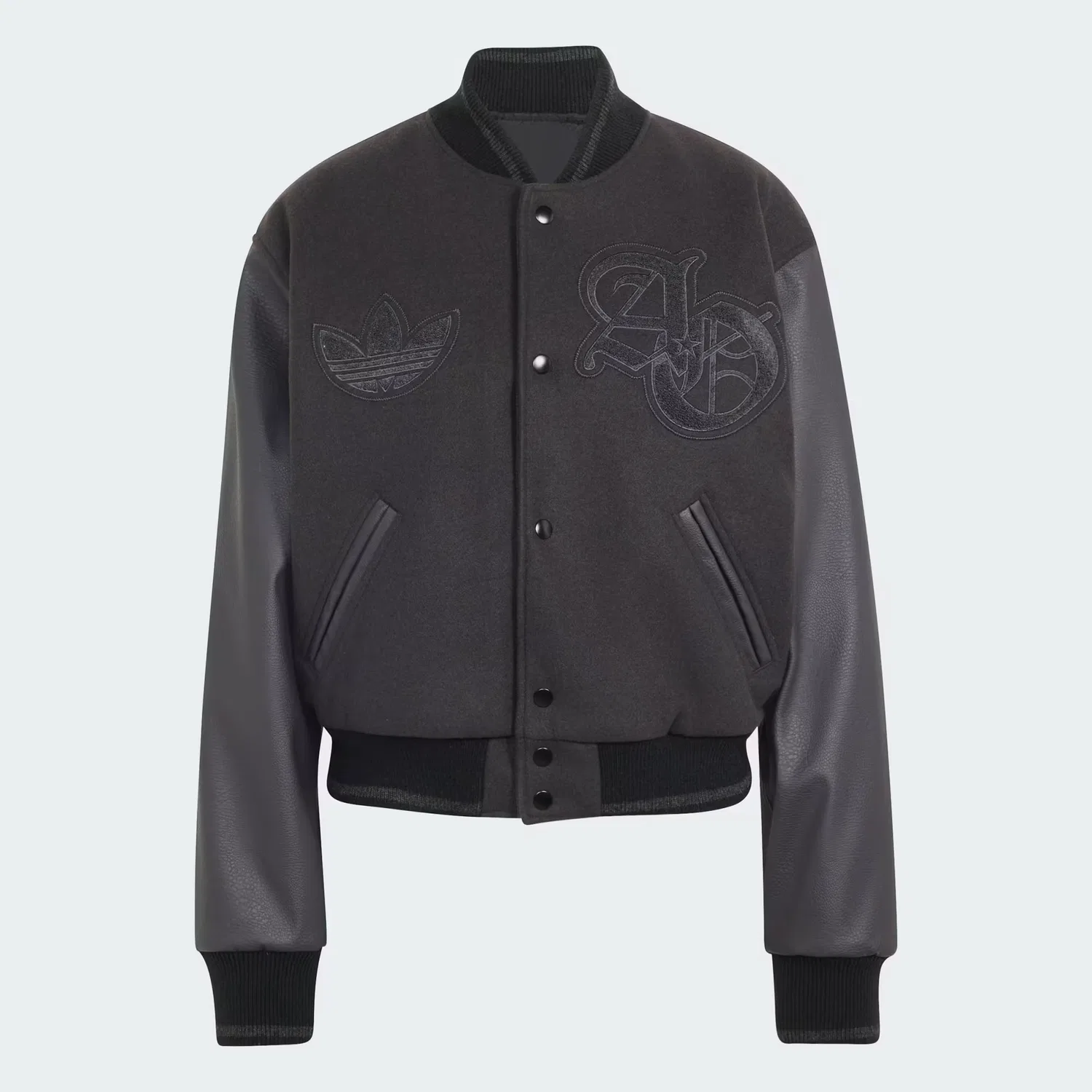 Женская куртка оверсайз Varsity Jacket Adidas Originals, черный — фото 4
