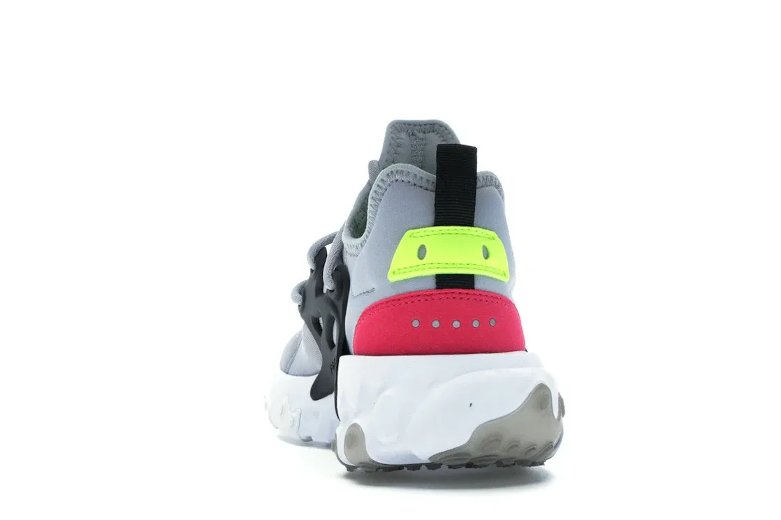 Детские кроссовки Lifestyle с моделью Nike React Presto Nike, Wolf Grey/Black-Rush Pink-Volt — фото 4