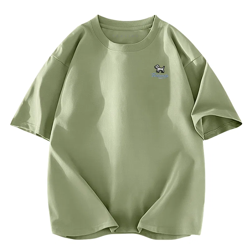 Детская футболка хлопковая с круглым вырезом Tonlion, Palm Green