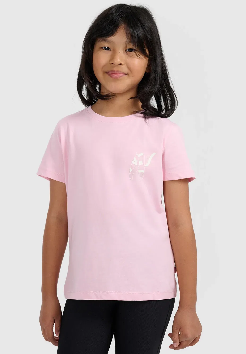 Футболка Regular z nadrukiem dziewczęcy - czarny 134 (8-9 лат) - футболка с принтом 4F, Light Pink — фото 2