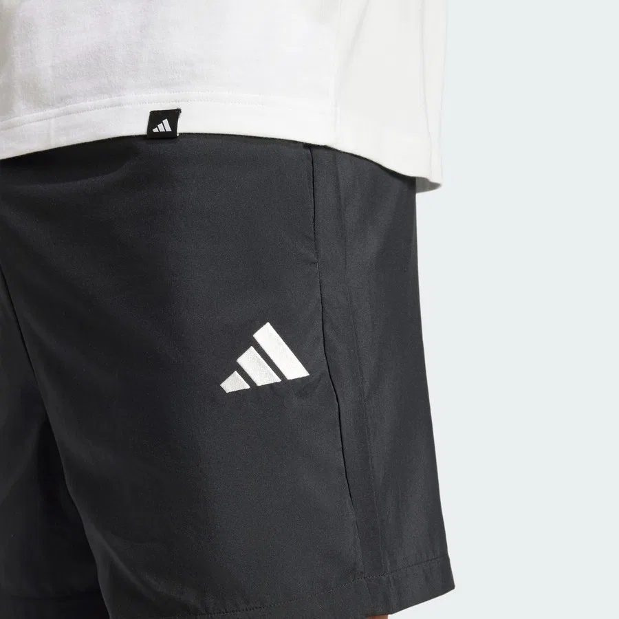 Шорты спортивные с логотипом 3 Bar Essentials Small Logo Chelsea adidas, Черно-белый — фото 4