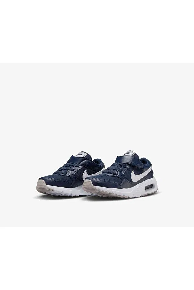 Детские кроссовки для девочек текстильные Air max sc Nike, Navy Blue — фото 3