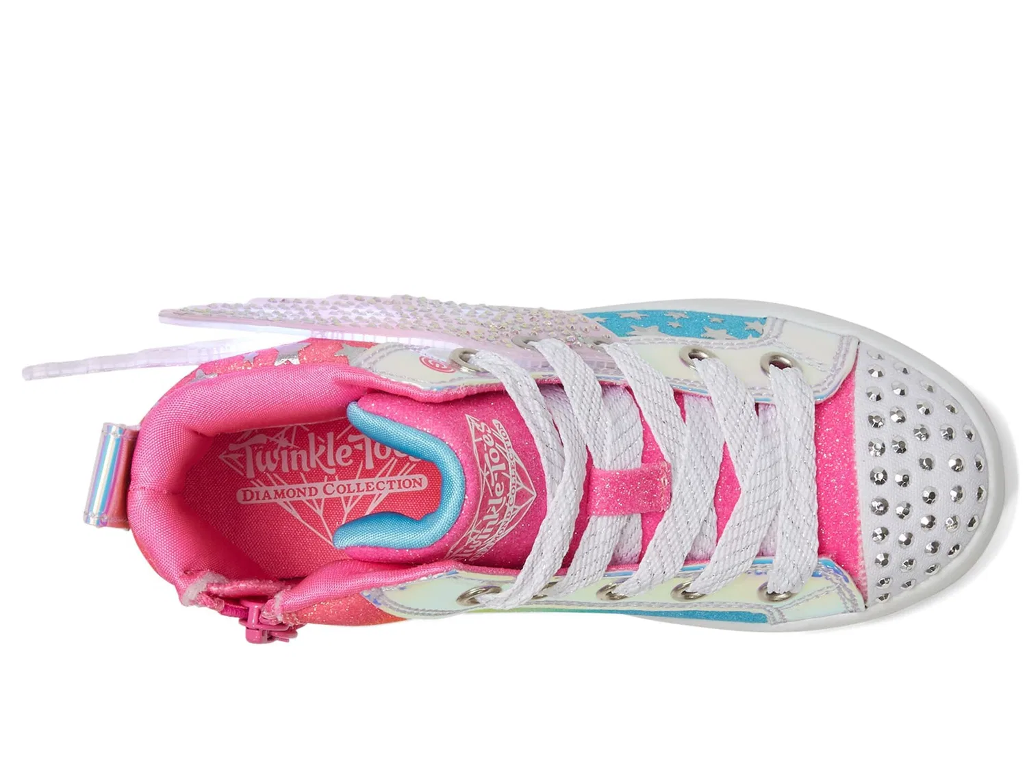 Детские кроссовки для девочек Skechers TWI-lites 2.0 Wings of Dream, Hot Pink Synthetic Multi Trim — фото 3
