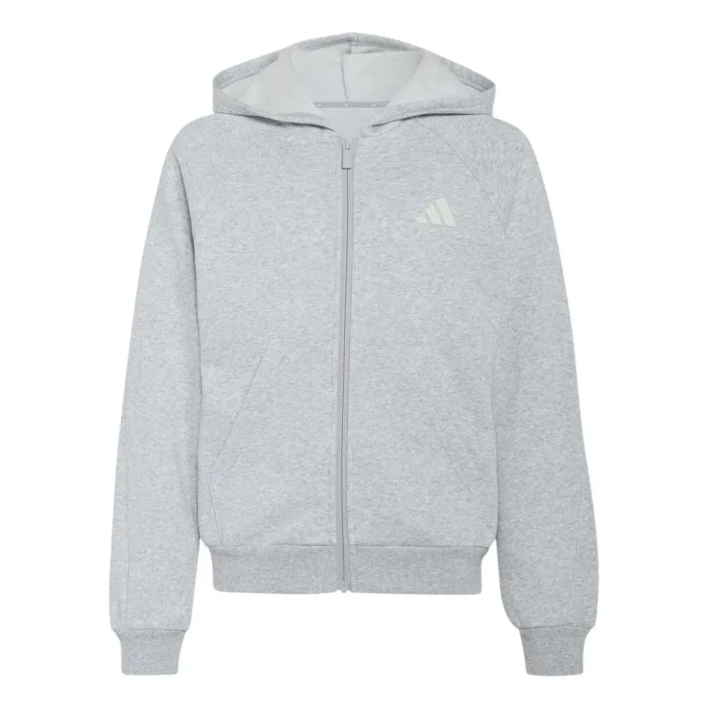 Худи на молнии Collegiate Typography Adidas, серый