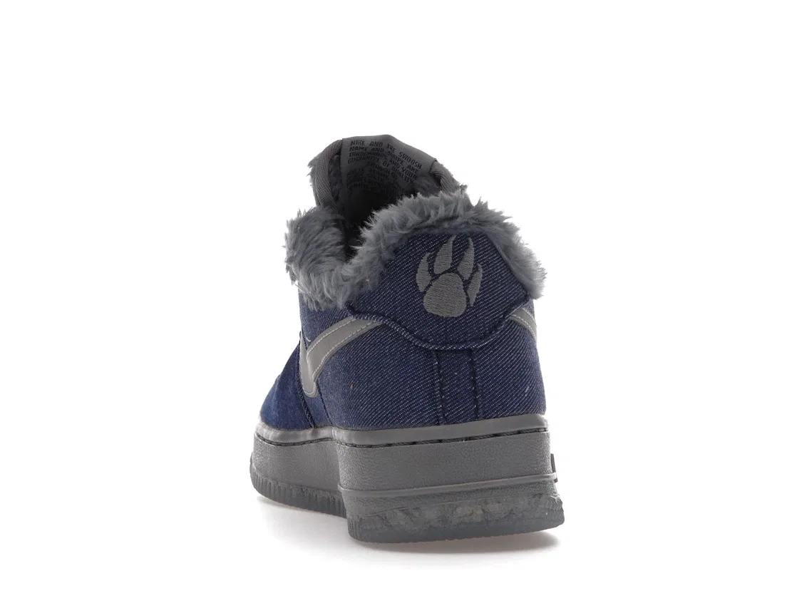 Детские кроссовки Lifestyle с принтом Nike Air Force 1 Low Nike, Denim/Wolf Grey-Ice Blue — фото 4