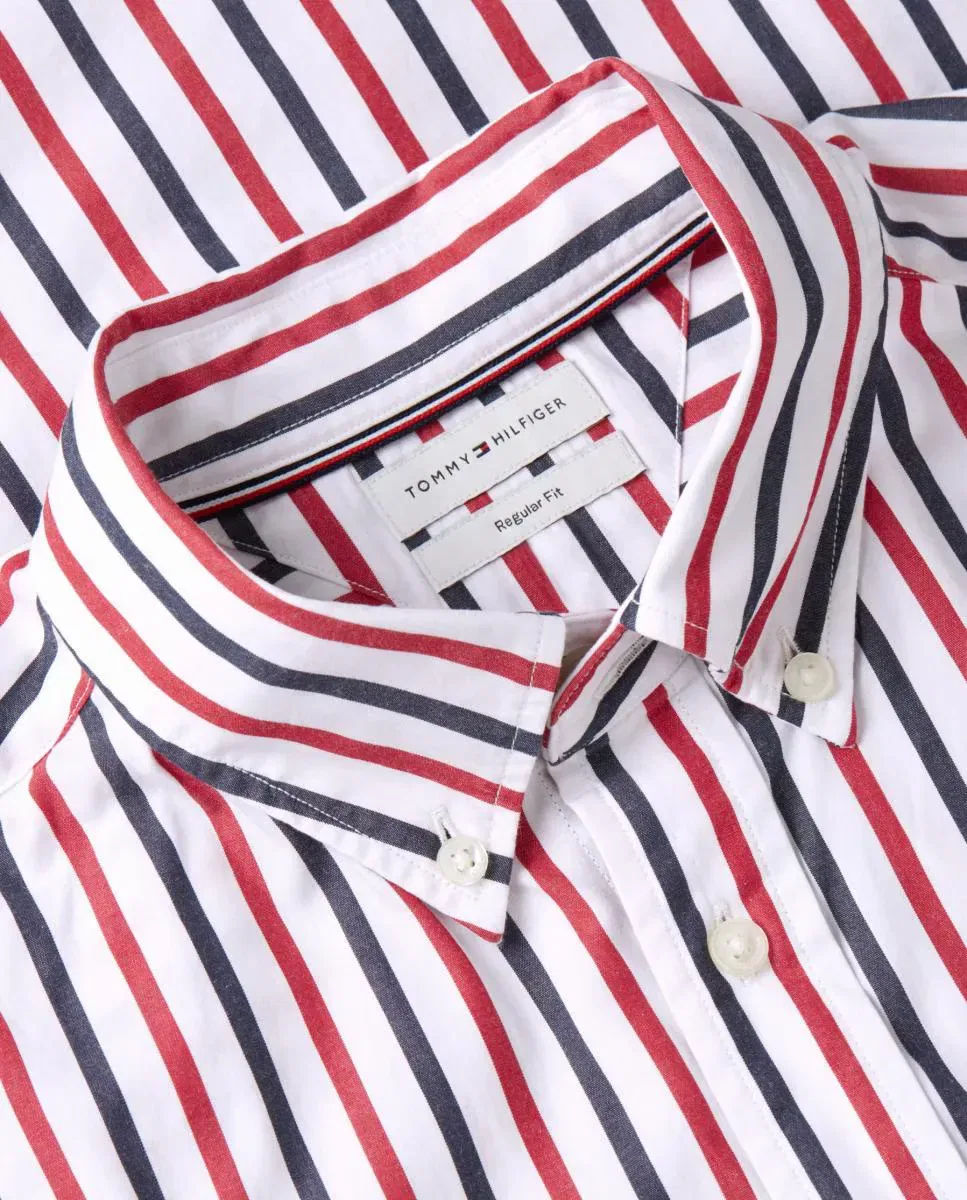 Мужская рубашка из поплина с принтом Tommy Hilfiger, Red — фото 4