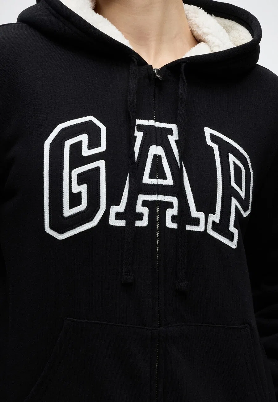 Худи на молнии GAP 'V-FRANCHISE HERITAGE' черного цвета — фото 3
