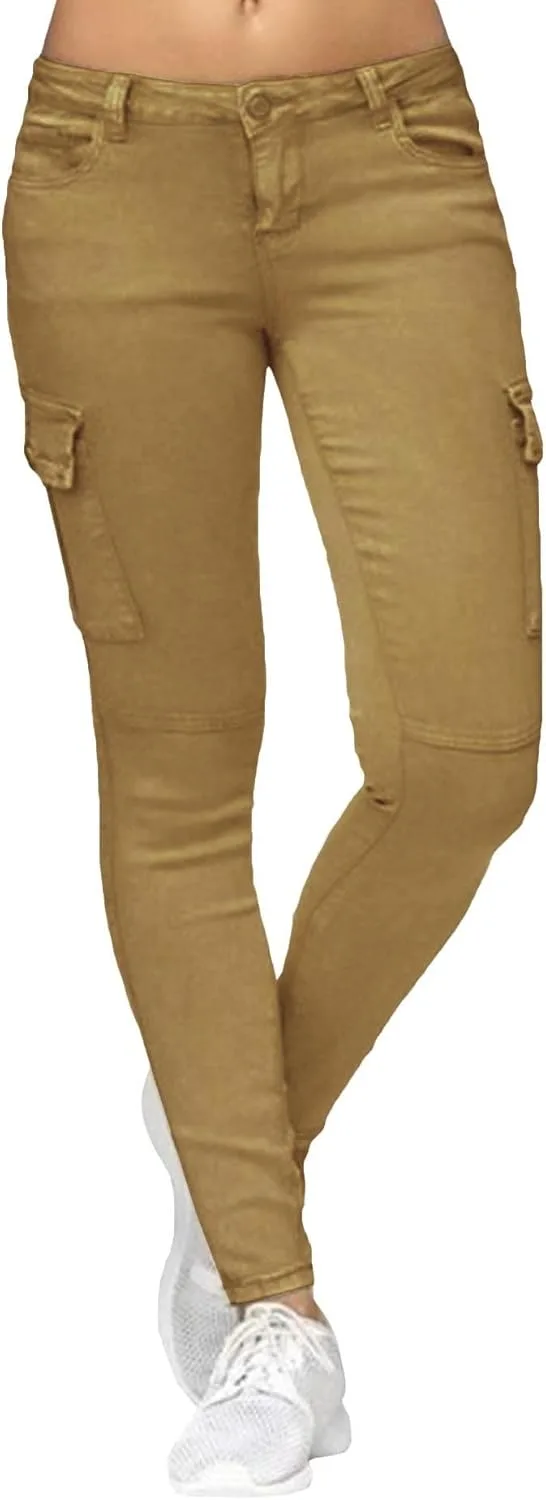 

Женские карго джинсы SEMATOMALA скинни с карманами